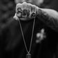 Jesus Skull Pendant  Sterling silver