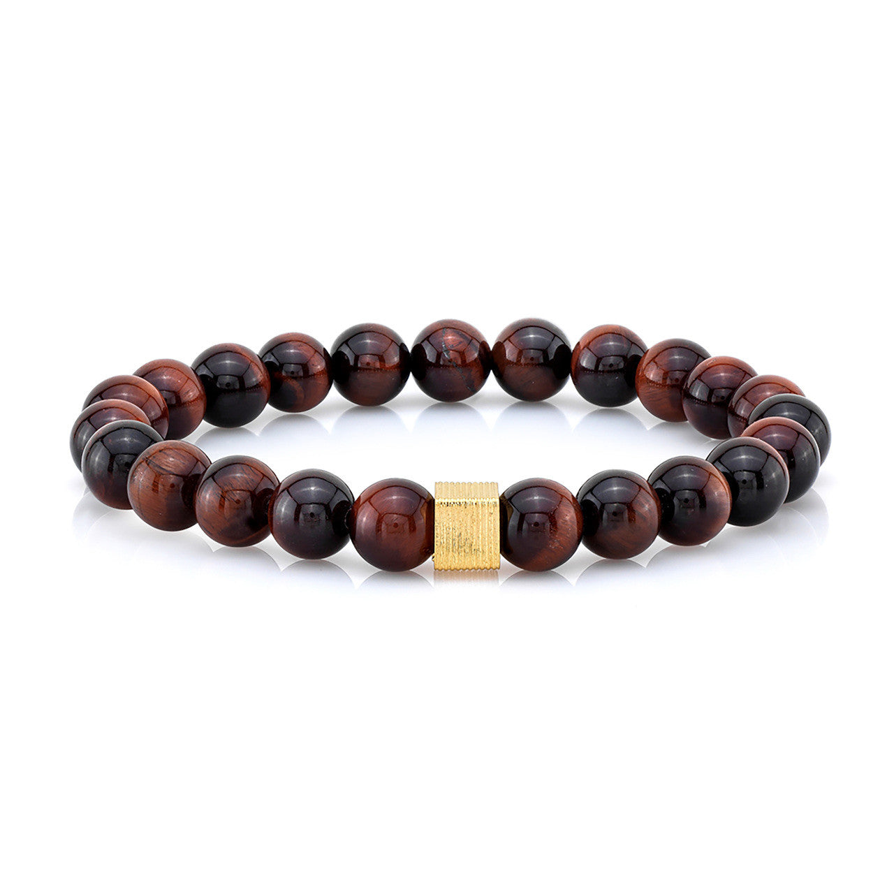 8mm Red Tiger Eye Bead Bracelet