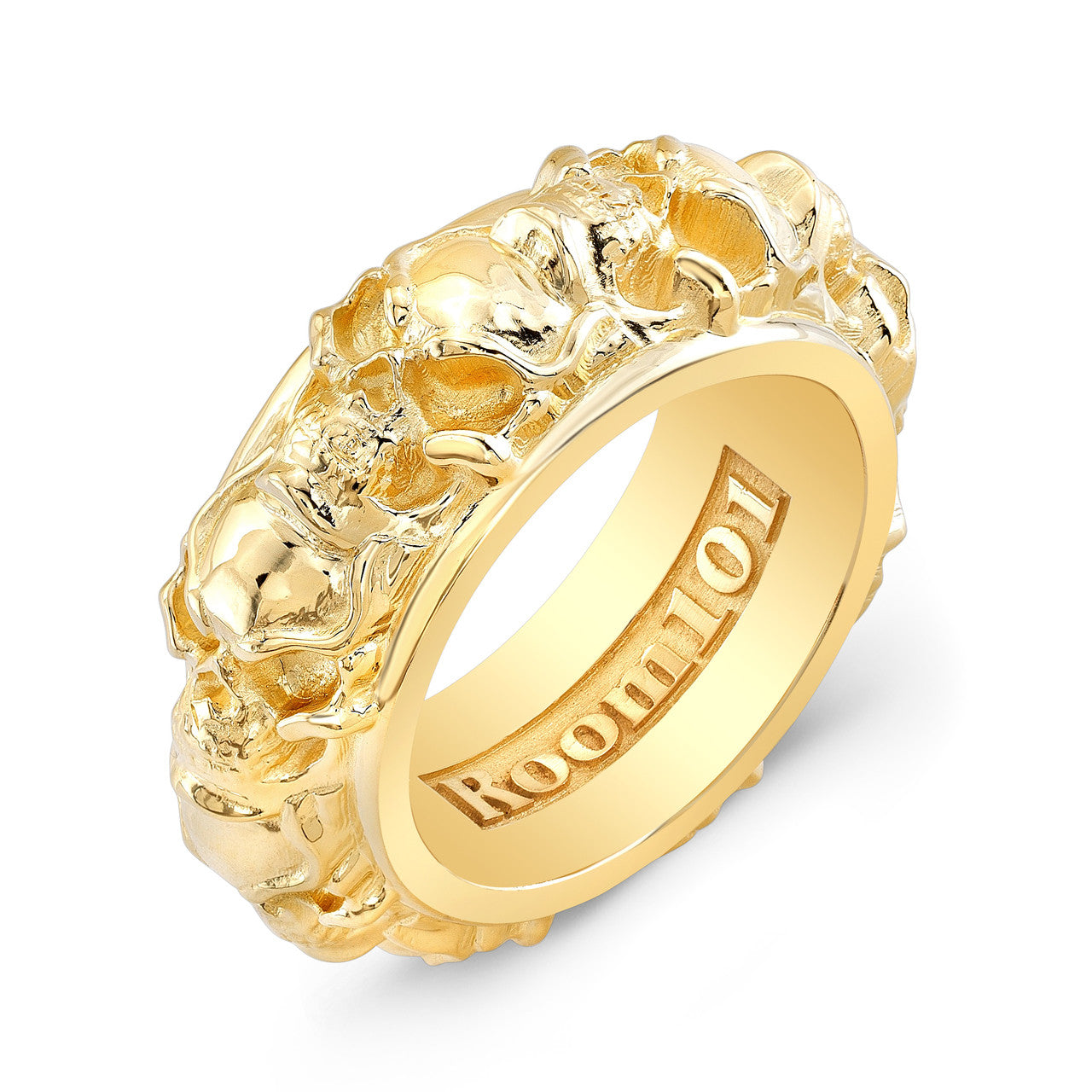 18K Gold Multi Skulls Ring