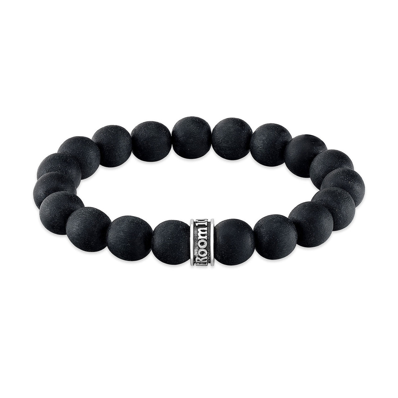 Black Natural Wood Bead Bracelet