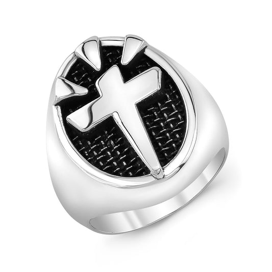 Chuey Quintanar Oval Cross Ring