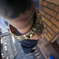 Custom 18K Gold EL INDIO Bangle Bracelet