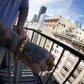 Custom 18K Gold EL INDIO Bangle Bracelet