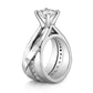 Custom Wedding Set with White Gold Band