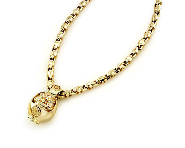 Custom 18K Gold Daruma Pendant