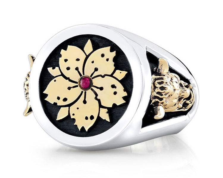 Custom Sterling Silver and Gold Family Ring